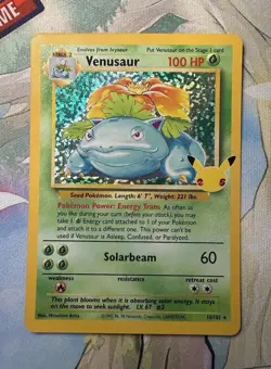 Pokemon TCG Celebrations Venusaur Holo Rare Card #15/102 Classic Collection - Image 1