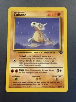 Pokemon TCG Cubone Jungle Card 50/64 Unlimited Common - Image 1