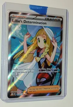 Lillie’s Determination 169/132 FOIL HOLO POKEMON CARD MEGA EVOLUTION FULL ART - Image 1