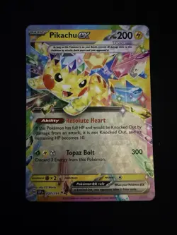 Pokemon TCG Pikachu EX Surging Sparks Ultra Rare Card 057/191 Scarlet & Violet - Image 3