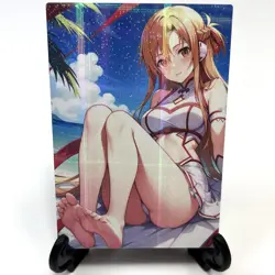 Sword Art Online Yuuki Asuna Sexy Anime Waifu Girl Lewd Goddess Story Art Card - Image 2