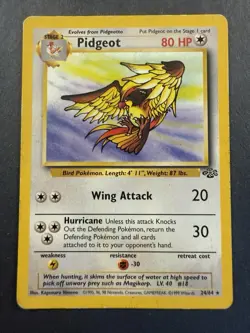 Pokemon TCG Pidgeot Jungle Card 24/64 Unlimited Non-Holo Rare - Image 1