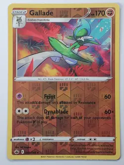 Gallade 081/198 Reverse Holo Rare SWSH06: Chilling Reign NM English Pokemon Card - Image 1