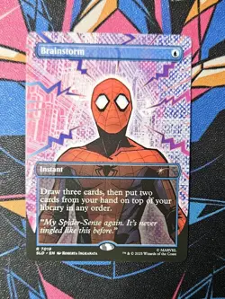 Brainstorm NM 7019 Non-Foil MTG Secret Lair Spider-Man Unplayed Magic Gathering - Image 1