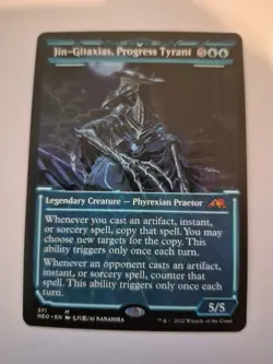 1x Jin-Gitaxias, Progress Tyrant, English Kamigawa: Neon Dynasty MTG 371 NM x1 - Image 1