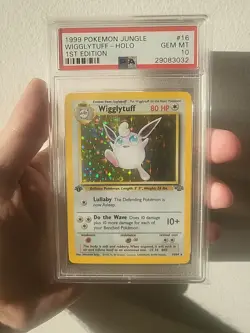 1999 POKEMON JUNGLE 1ST EDITION #16 WIGGLYTUFF-HOLO PSA 10 - Image 1