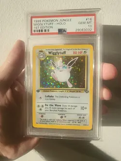 1999 POKEMON JUNGLE 1ST EDITION #16 WIGGLYTUFF-HOLO PSA 10 - Image 2