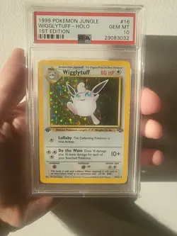 1999 POKEMON JUNGLE 1ST EDITION #16 WIGGLYTUFF-HOLO PSA 10 - Image 4