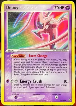 Deoxys 17/107 2005 EX Deoxys Set Pokemon Non Holo Rare MP - Image 1