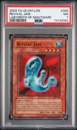 2003 Yugioh Labyrinth Of Nightmare Revival Jam #LON-006 PSA 7 - Image 1