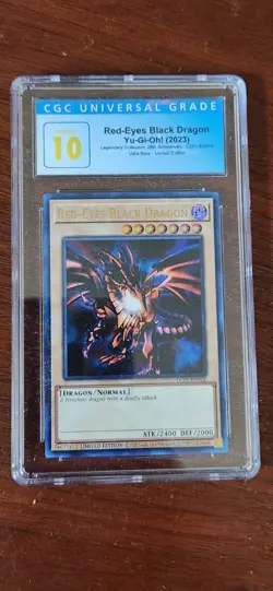 Yu-Gi-Oh! Red-Eyes Black Dragon EN006 Legendary 25th Anniversary CGC 10 Pristine - Image 1