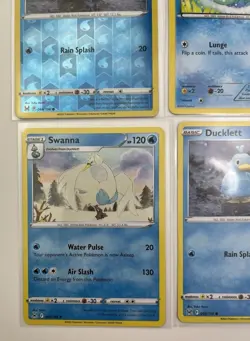 4 Card Lot Of Ducklett Swanna Common Reverse Holo Pokemon TCG - Image 5