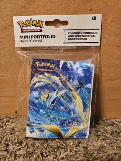 Pokemon TCG Mini Portfolio Binder *NO CARDS* Lugia Vulpix Silver Tempest Holds60 - Image 1