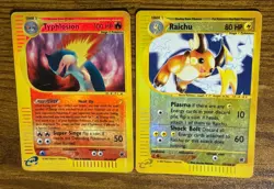 Vintage Reverse Holo Pokemon Card Lot - Expedition E-Reader; Raichu, Typhlosion - Image 2