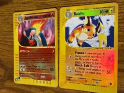 Vintage Reverse Holo Pokemon Card Lot - Expedition E-Reader; Raichu, Typhlosion - Image 3