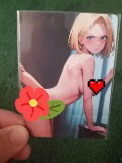 ANDROID 18 DRAGON BALL LINGERIE WAIFU FOIL ANIME CARD - Image 1