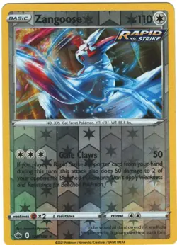 Zangoose 120/198 Chilling Reign Reverse Holo Rare Pokemon Card TCG Pokemon - Image 1