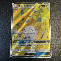 Raichu GX SM90 Sun & Moon Full Art Ultra Rare Holo Promo Pokemon Card - Image 1