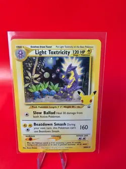 Pokemon Light Toxtricity SWSH137 Celebrations 25th Black Star Promo Holo Card! - Image 1