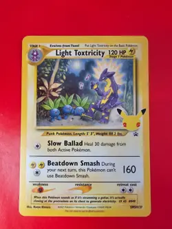 Pokemon Light Toxtricity SWSH137 Celebrations 25th Black Star Promo Holo Card! - Image 3