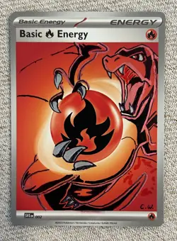 Hand Drawn Pokemon Charizard Energy Card Original Art 1/1 custom - Image 1
