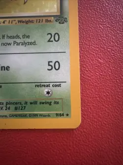 Pinsir 9/64 Original Holo Rare Jungle Set Pokemon card WOTC TCG 1999 - Image 3