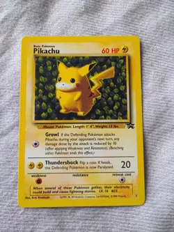 Pikachu Pokemon Card Black Star Promo #1 NM - Image 1