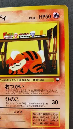 Growlith Pokemon Card Japanese Nintendo Rare No.058 No Rarity Symbol Vending F/S - Image 5