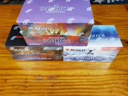 MTG Sealed Set Booster Box Lot Of 3 Adventures D&D, Modern Horizons 2, Kaldheim - Image 1