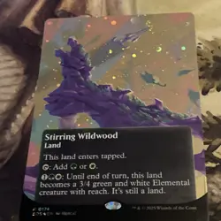 Stirring Wildwood X1 Mtg Edge Of Eternities Nm Foil Borderless Galaxy 0174 - Image 2