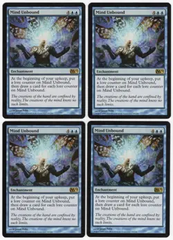 Mind Unbound x4 4x M12 Core Set 2012 PLAYSET Blue Rare Enchantment MTG NM AZ1 - Image 1