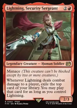 Lightning, Security Sergeant - FINAL FANTASY (FIN) - MTG Rare English Non Foil - Image 1