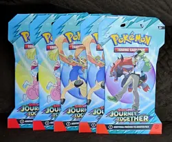 Pokemon-Journey Together Sleeved Booster Packs- LOT OF 5 - Image 1