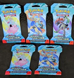 Pokemon-Journey Together Sleeved Booster Packs- LOT OF 5 - Image 2