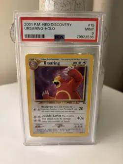 PSA 9 2001 Pokemon Ursaring 15/75 Neo Discovery Holo Mint 💎 - Image 1