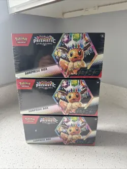 Pokemon Prismatic Evolutions Surprise Box Sealed, Lot of 3 - Image 1