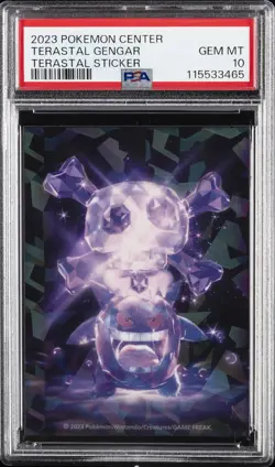 2023 POKEMON CENTER TERASTAL STICKER TERASTAL GENGAR PSA 10 - Image 1