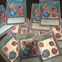 YUGIOH SCAPEGOAT ULTIMATE RARE EXCELLENT OP08-EN003 EURO PRINT - Image 1
