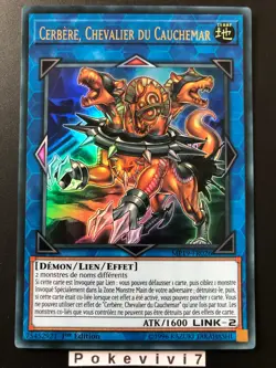Carte YU-GI-OH! CERBERE, CHEVALIER DU CAUCHEMAR MP19-FR026 FR UR NEUF - Image 1