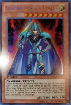 Yugioh 2014 Legendary Knight Timaeus SCR 1st Ed. DRLG-EN001 Near Mint - Image 1