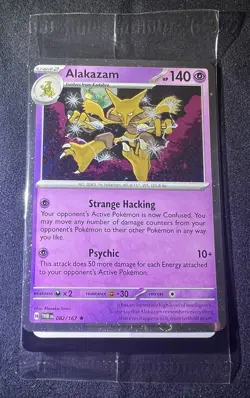 Alakazam Holo Pokemon TCG Card 082/167 Twilight Masquerade Promo, Sealed - Image 1