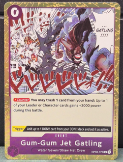 Gum-Gum Jet Gatling OP03-072 Pirate Foil PRB-02 Near Mint Card Game TCG NM Rare - Image 1