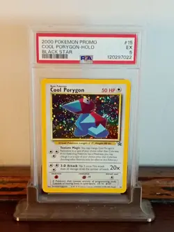 Cool Porygon 2000 WOTC Black Star Promo 15 Pokemon Card - PSA Excellent 5 - Image 1