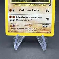 Pokemon TCG Neo Discovery Poliwrath Holo SWIRL Rare Unlimited Card 9/75 - Image 4