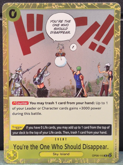 You're the One Who Should Disappear OP06-115 Pirate Foil PRB-02 Near Mint Card - Image 1