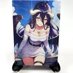 Overlord Albedo Sexy Anime Waifu Girl Doujin Lewd Goddess Story Holo Art Card - Image 1