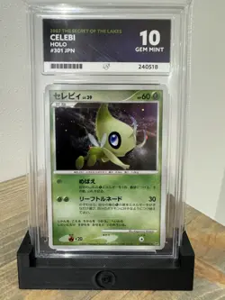 Celebi DPBP#301 Holo DP2 Secret of the Lakes Pokemon Card ACE 10- Perfect subs - Image 1
