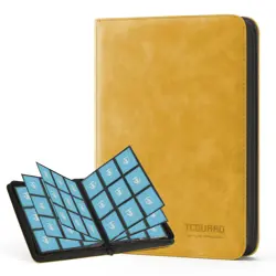 TCGUARD Trading Card Binder, 9 Pockets PU Card Collection Binder, Zipper Card... - Image 1