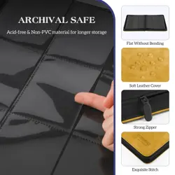 TCGUARD Trading Card Binder, 9 Pockets PU Card Collection Binder, Zipper Card... - Image 3