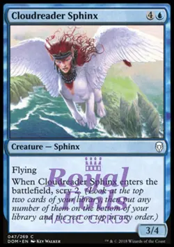 Cloudreader Sphinx 4x FOIL DOM MTG Dominaria Common MINT blue - Image 1